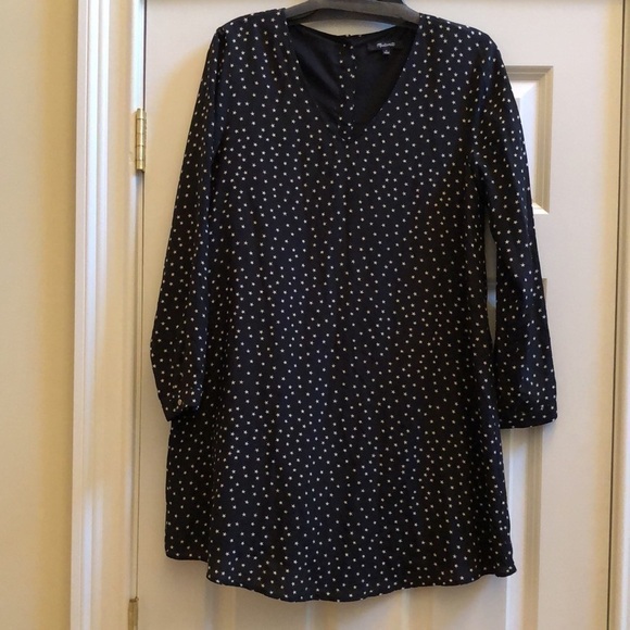 Madewell Silk Button Back Dress in Star Scatter S - Picture 9 of 11